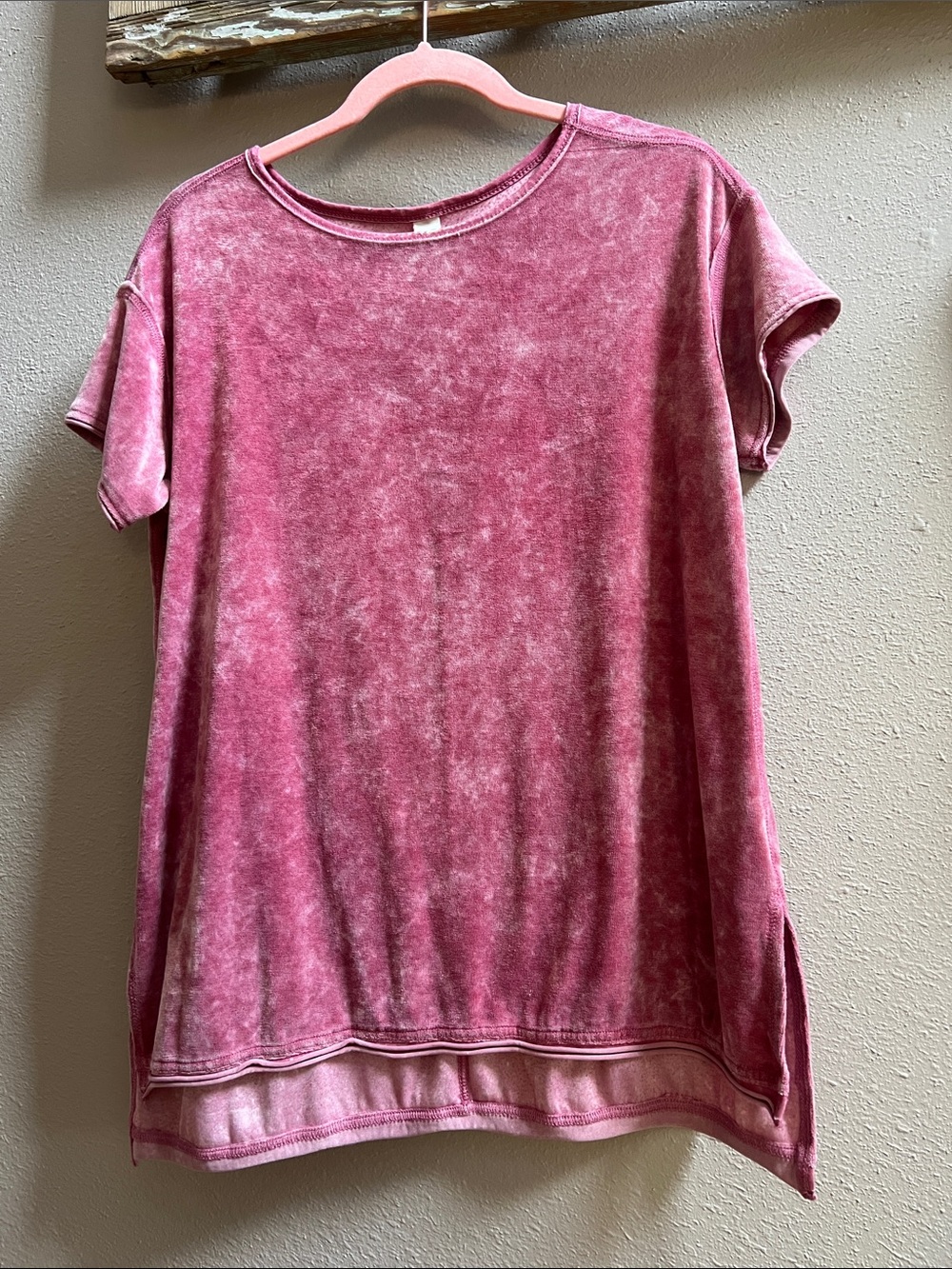GreenTea Washed Rose Short Sleeve Tee